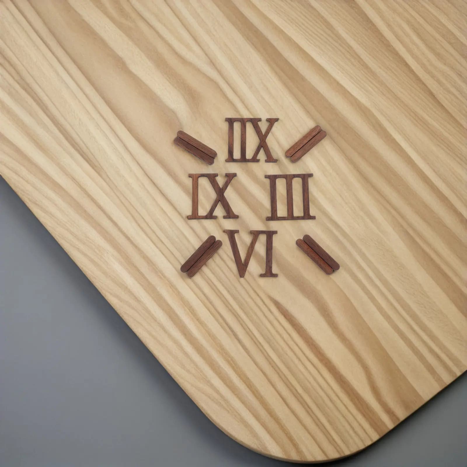 12Pcs Clock Roman Numerals Wooden Numbers DIY Wall Clock Kit Large Decorative Home Use Wood Roman Numerals Wood Numerics Numbers