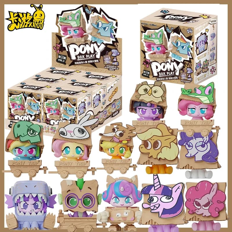2026 new KAYOU My Little Pony Click Mini Figure Vol.2 Box Play Carton Adventure Blind Box Hanging Card Anime Peripheral Gift toy