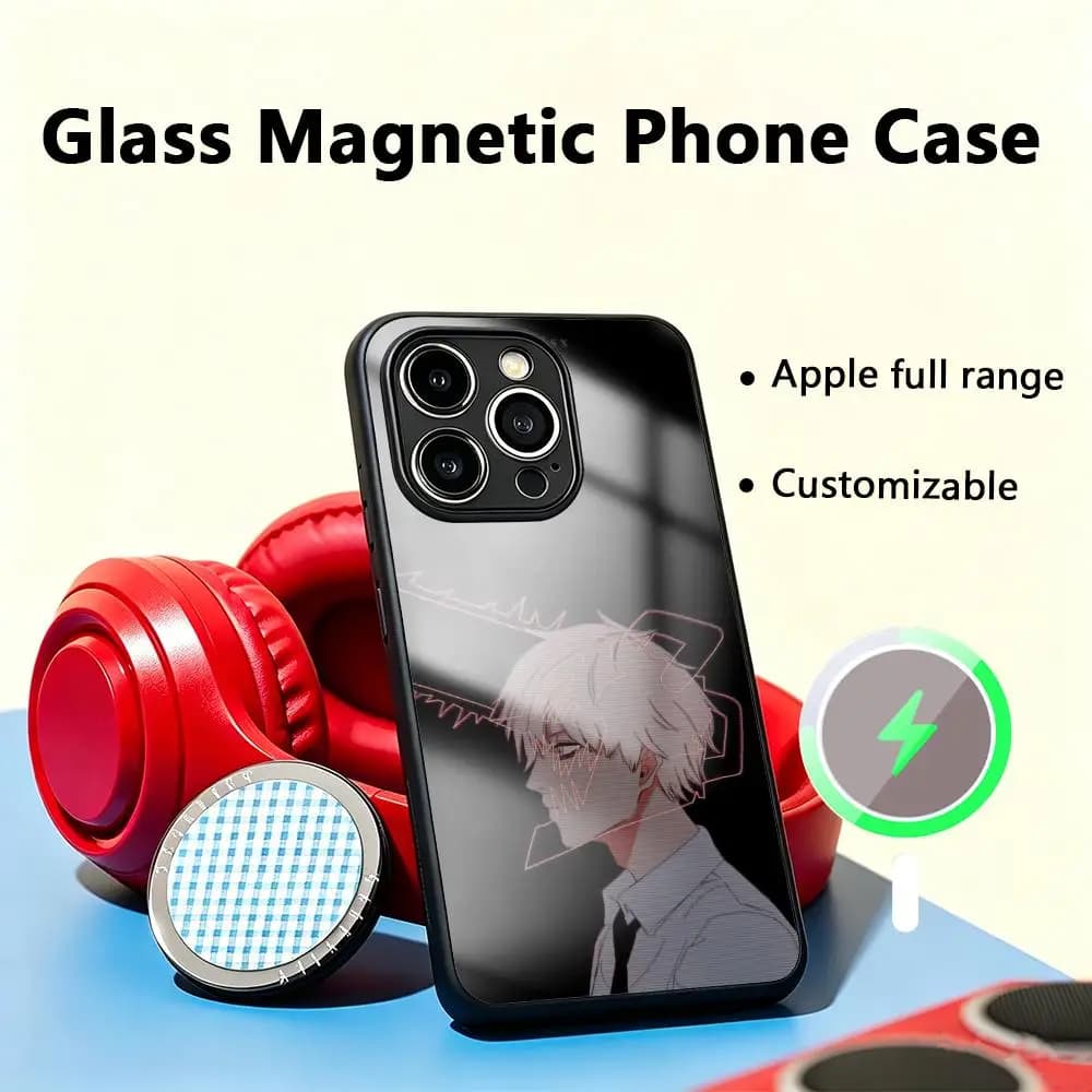 Popular Anime Chainsaw Man Wallpapers Phone Case For iPhone17 Air 16 e 15 14 13 12 11 Plus Mini Pro Max Glass Magnetic Case