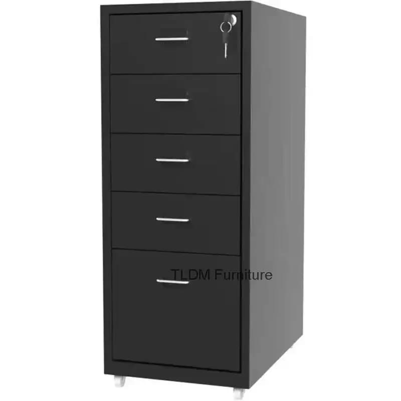 Armadietti Metallici Moderni per Archiviazione, Organizzatore da Scrivania per Ufficio, Scaffale Multilivello con Serratura, Cassettiera Mobile, Arredamento Semplice per Casa