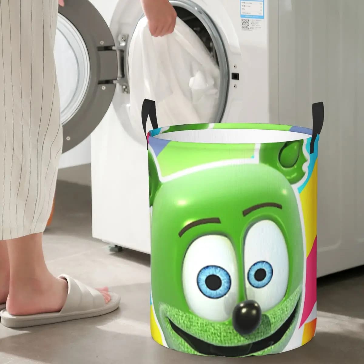 Gummibar (The Gummy Bear) Cesti per la biancheria pieghevoli, cesto portaoggetti per vestiti sporchi e giocattoli, borsa organizer per la casa