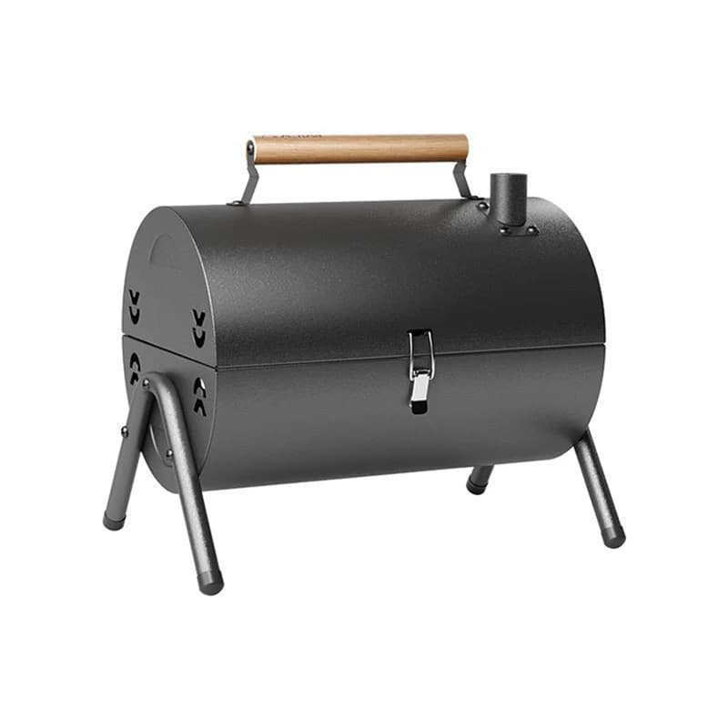 Fornello per barbecue disponibile su doppio lato Griglia a carbone portatile Fumatore per barbecue da tavolo multifunzionale per picnic da campeggio all'aperto