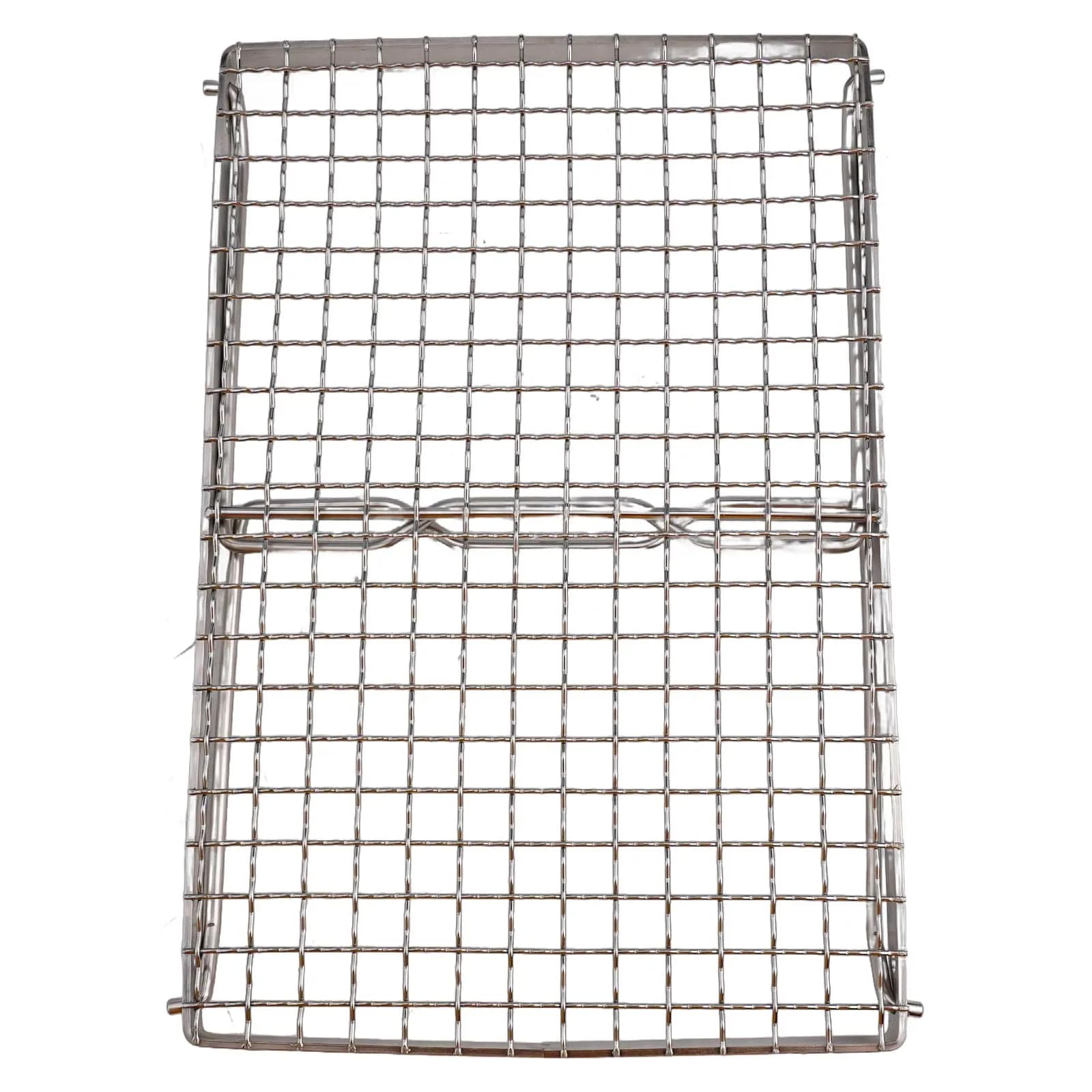 Griglia per barbecue da campeggio pieghevole/portatile per esterni per barbecue Escursionismo/Pesca Griglia per barbecue con custodia in acciaio inossidabile