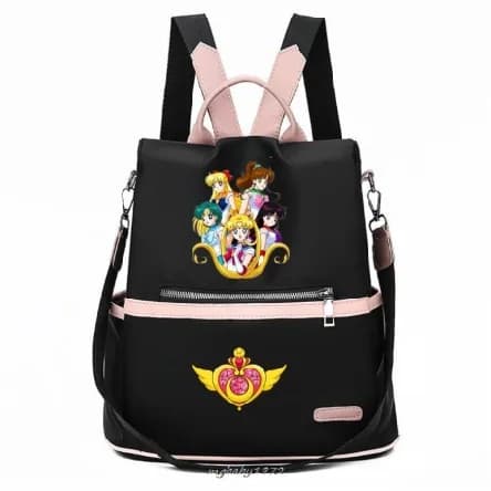 Bandai Sailor Moon Action Figure Zaino Cosplay Borse da scuola grandi Zaino Zaino in PU Zaini da viaggio Borsa per il tempo libero maschile Giocattoli per bambini