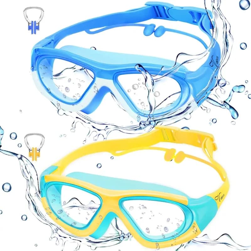Kids 3-12 Years Design Swimwear Enhanced with Earrings and Naso Large Visual Anti-Apartment Without Lost for Pool