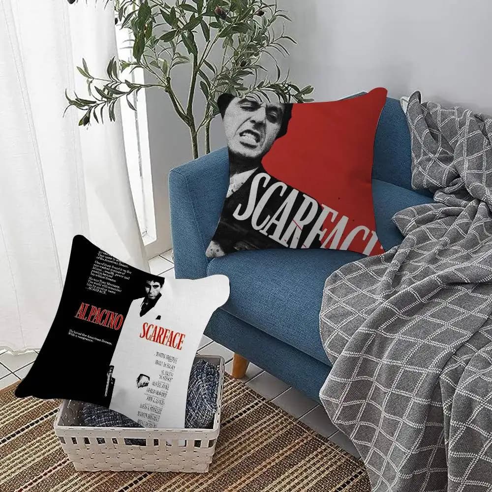 S-Scarface decorative cushion for classic movies, home gift, office, bedroom, sofa, car, 45x45
