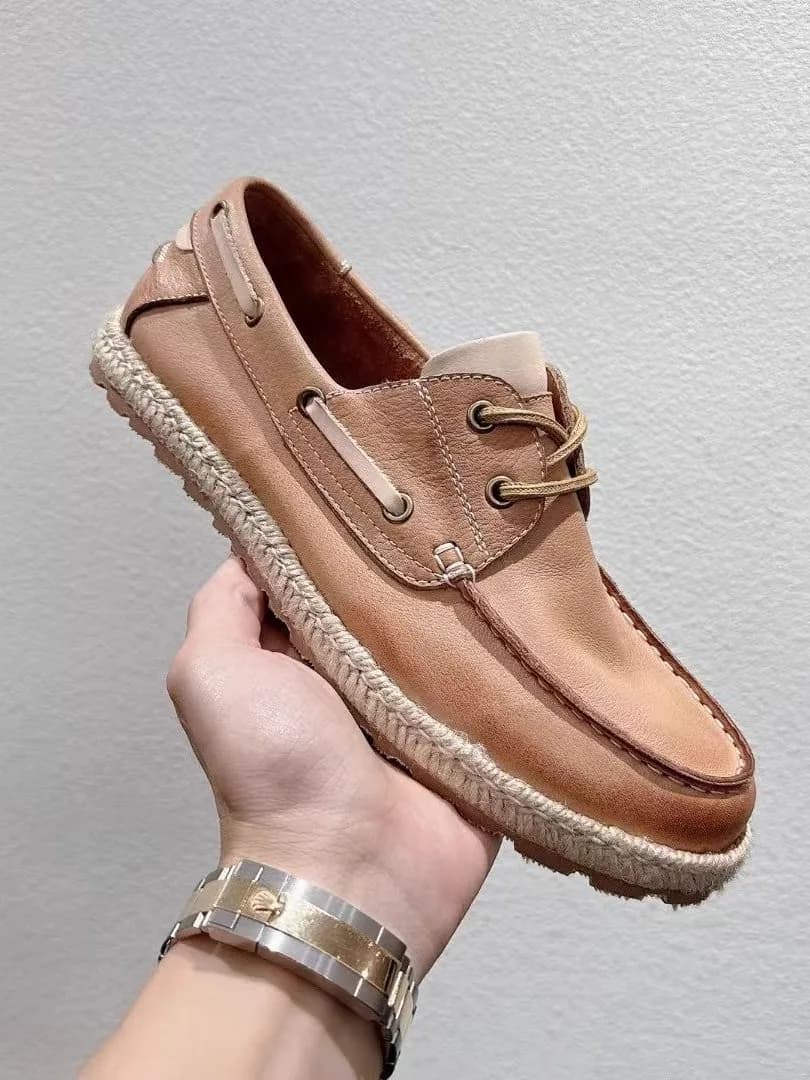 Nuovi Mocassini Primaverili da Uomo, Scarpe Basse Morbide e Leggere, Traspiranti, in Pelle, Stile Coreano, Tacco Piatto, Punta Rotonda