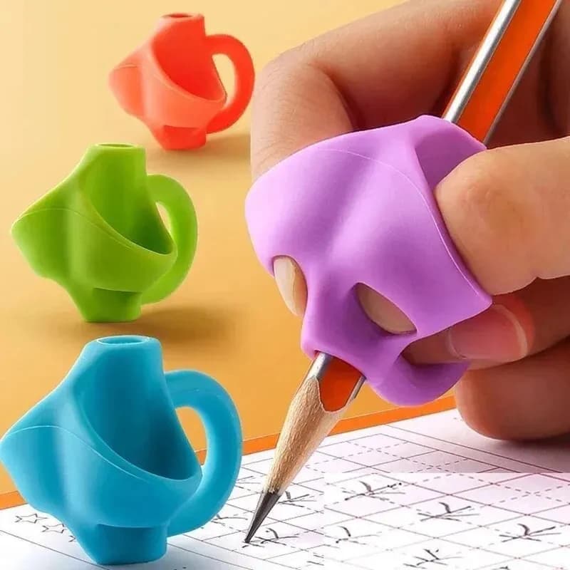 5-40Pcs Three Finger Pencil Set Silicone Writing Gripper for Primary School Students to Correct Writing Posture