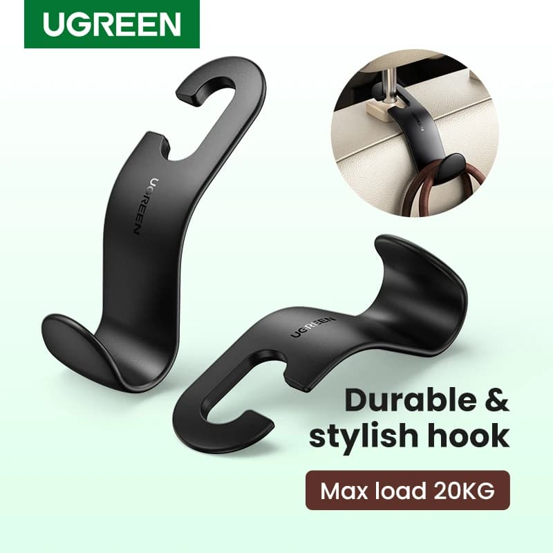 Ugreen 2pcs Supporto per Auto In Auto Regolabile Sedile Posteriore Poggiatesta Hanger Ganci per il Panno Borsa Dell'organizzatore di Immagazzinaggio del Sacchetto di Generi Alimentari Auto gancio