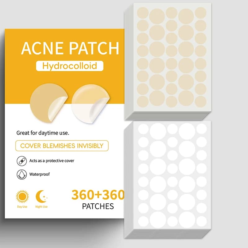 Set of 720 Pieces Cerotti for Acne and Brufoli, 2 Measures, Invisible, Professional, Absorbent, Wall decal Covers for Men and Women
