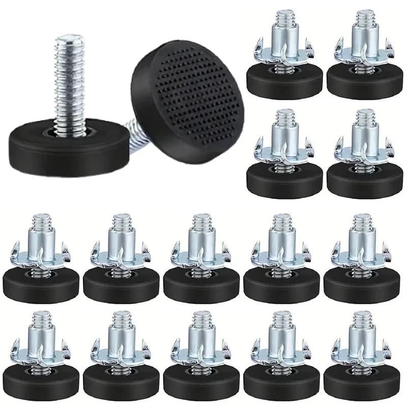 20 pezzi piedini regolabili con dadi mobili livellamento tappetino divano sedia armadio gambe antiscivolo pad accessori hardware