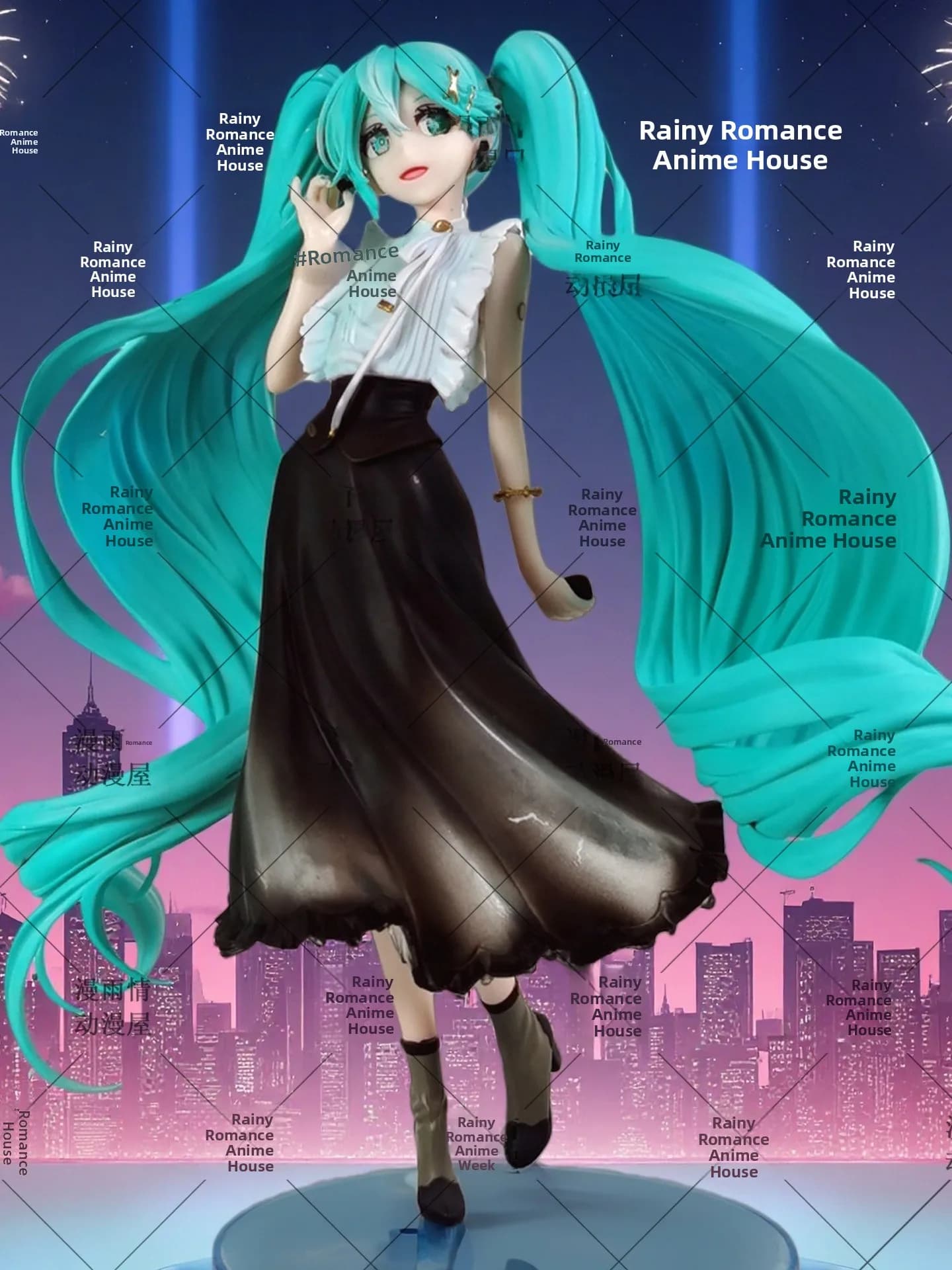 Statuetta Anime Cosplay con Outfit Intercambiabile, Modello Vocaloid in PVC, Bambola da Collezione, Regalo per Adulti, Statua Statica Anime Giapponese
