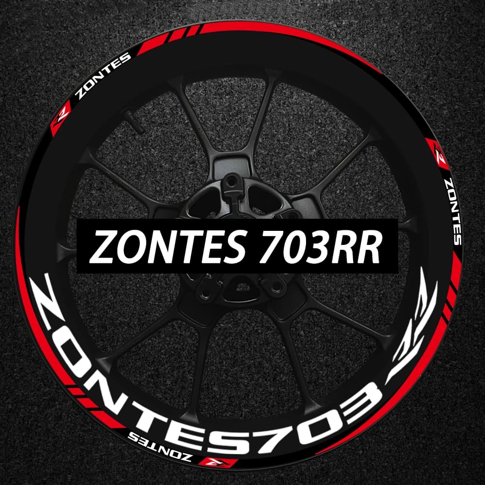 Per ZONTES 703RR 703 RR 17 ''Riflettente Mozzo Ruota Del Motociclo Adesivi Moto Bike Rim Strip Anello Interno Decalcomania Del Vinile Accessori Set