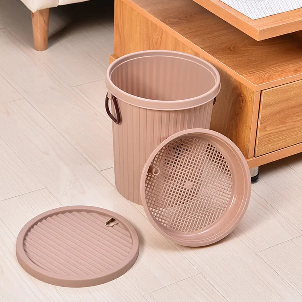 Tea Leaves Strainer Drainage Bucket Modern Chic Plastic Trash Can for Tea Waste Water Separation Home Office Cleaning Tool
