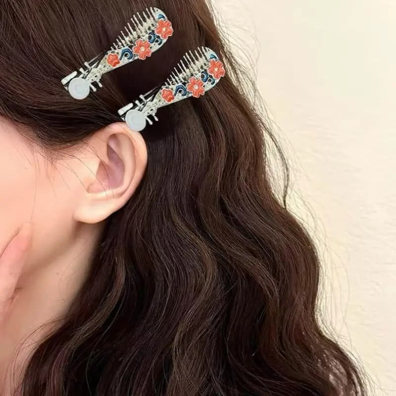 Rose Pipa Hairpin Chinese Style Niche Side Clip Bangs Clip Creative Broken Hair Clip Hairpin Headgear