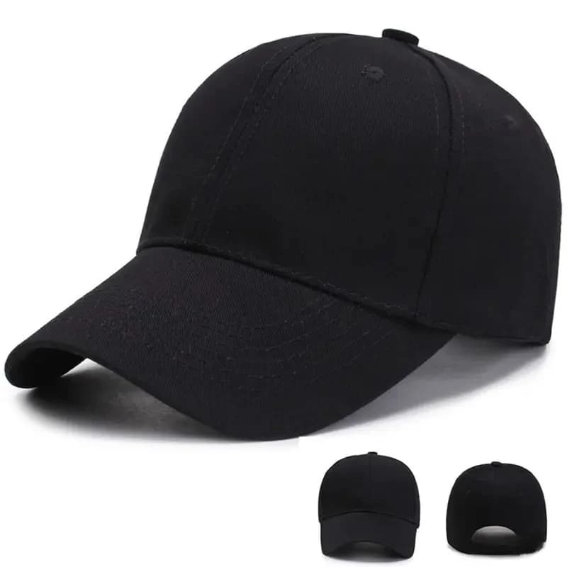 Unisex Baseball Cap – Adjustable Black Sports Hat for Outdoor Casual Summer Wear