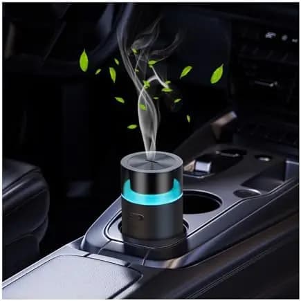 HODEMI Diffusore di Oli Essenziali Portatile per Auto - Deodorante per Ambienti Senza Fili con Funzione Auto On/Off e Timer (Nero)