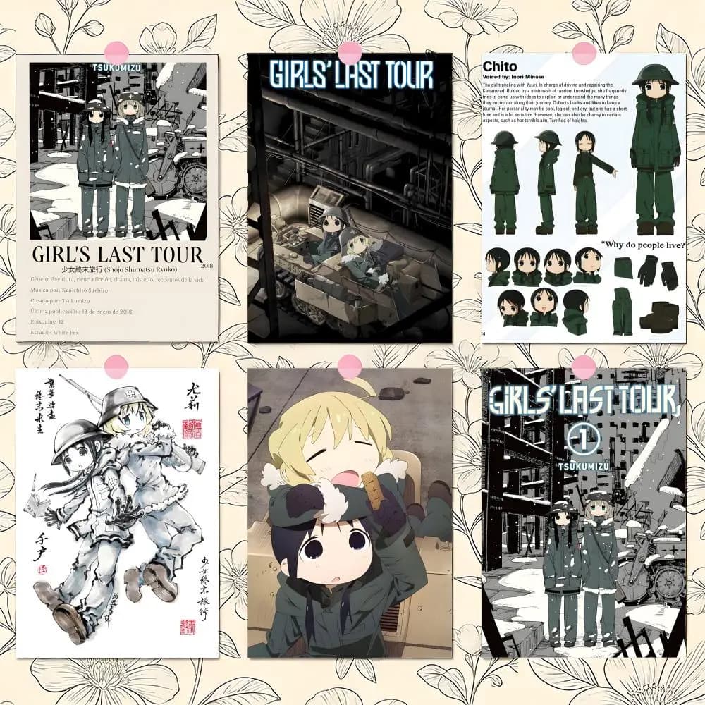 Adesivo da parete in PP premium con poster di Girls Last Tour - Stacca e incolla, stampa HD, decorazione per la casa impermeabile