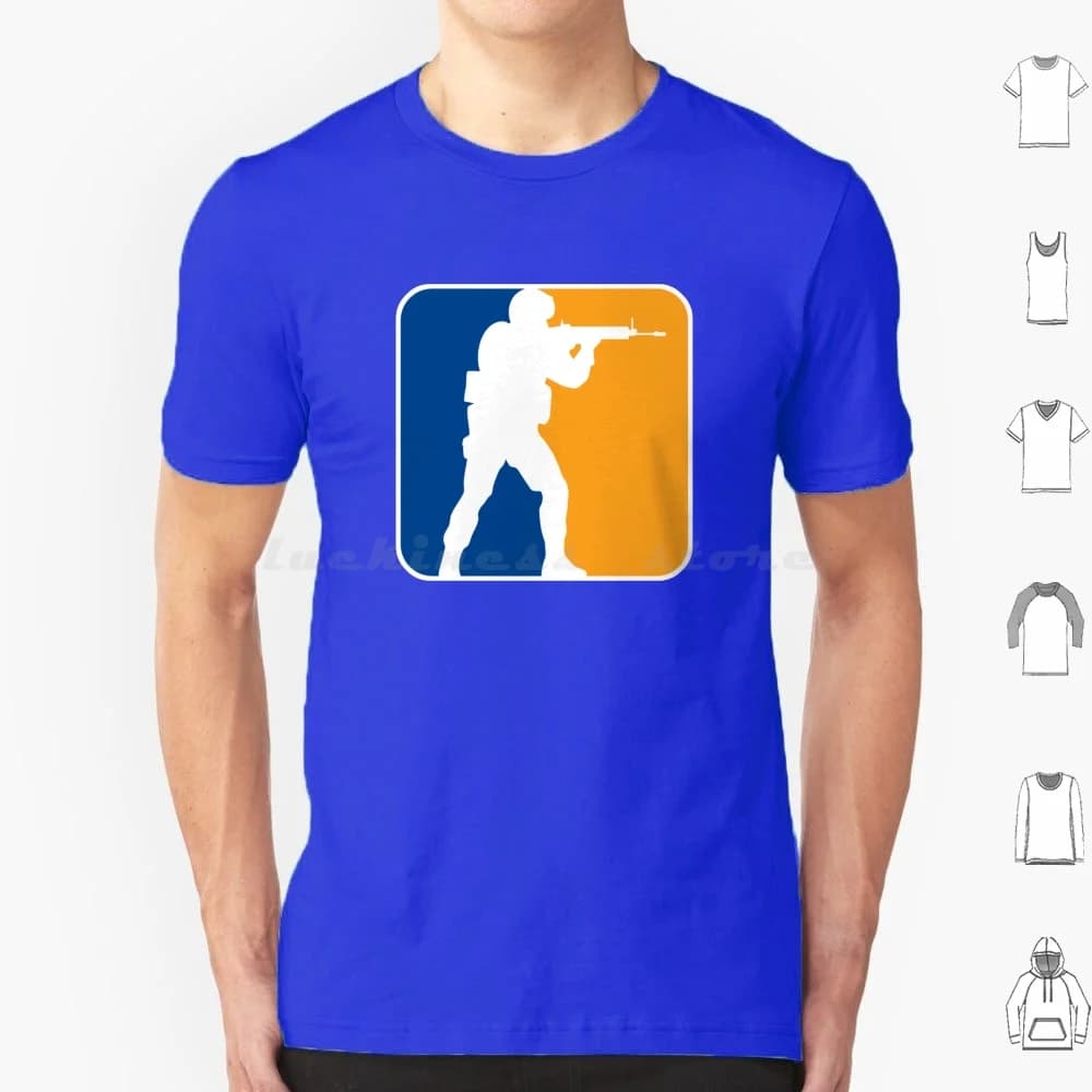 Cs: Go Logo / Counter Strike / By Plain T Shirt Cotone Uomo Donna Stampa fai da te Counter Strike Logo Gioco offensivo globale Geek Fps