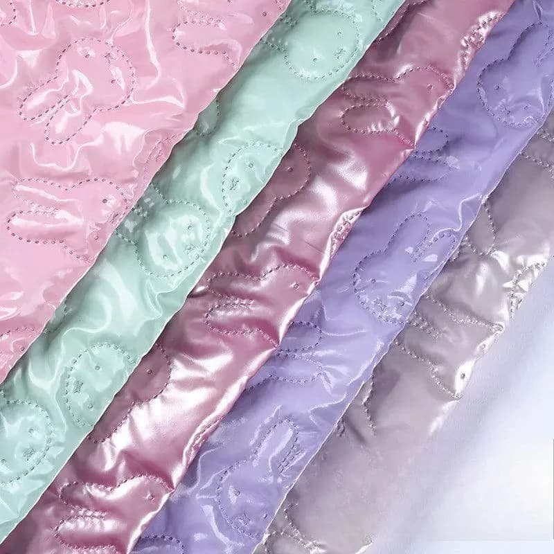 Wireless Embroidery PU Cotton Fabric Children's Clothing Jackets Embossed Clothing Bags Fabrics for Diy Sewing Cloth