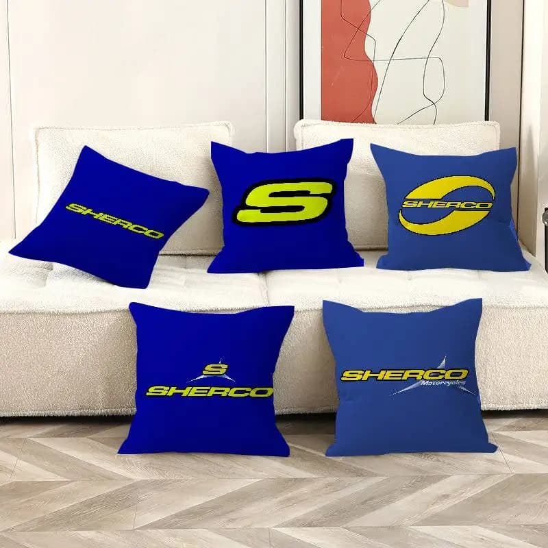 S-Sherco LOGO Cuscini decorativi per la casa con immagine e testo personalizzati, regali per la casa, 45x45 cm