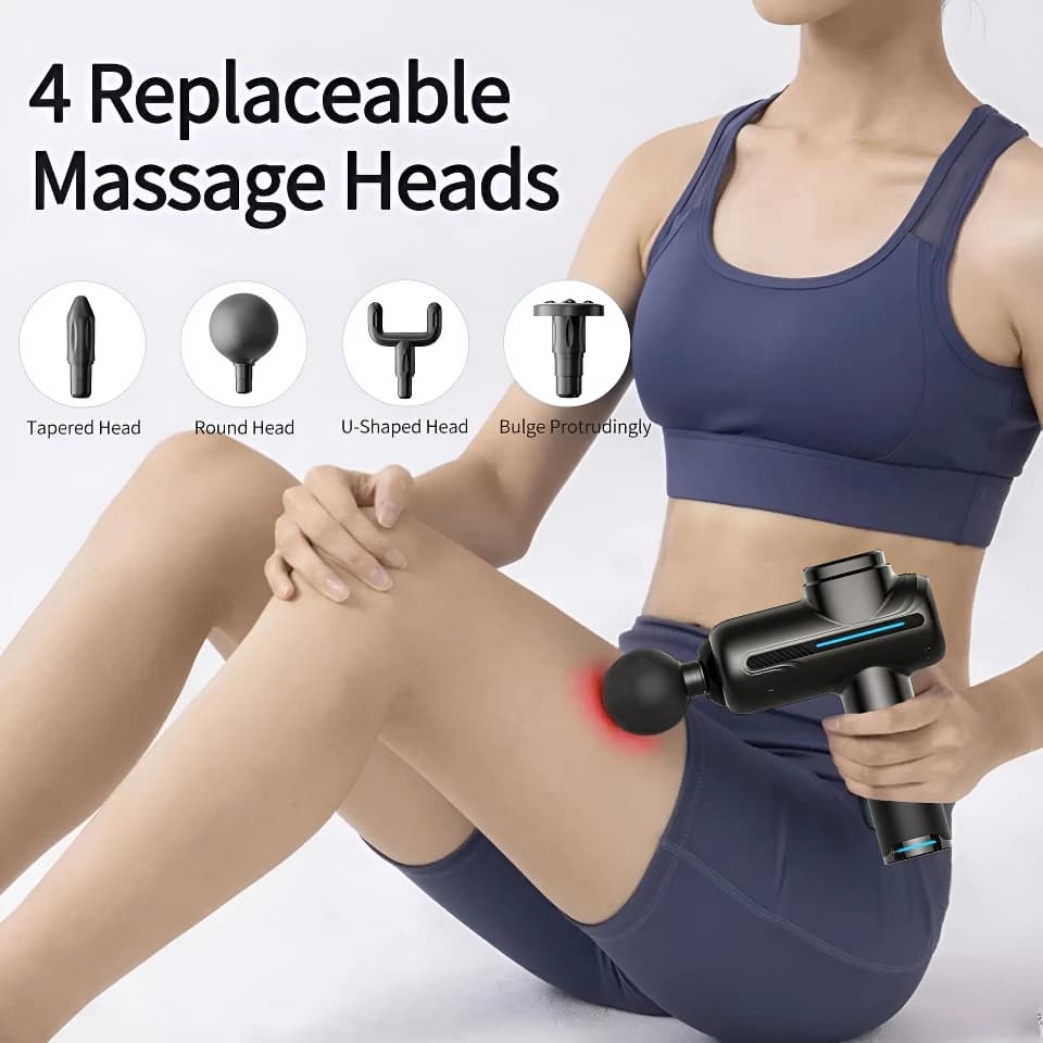 Muscular Massage Gun, Deep Percussion Massage, Portable, Silent, Powerful Brushless Motor Wireless
