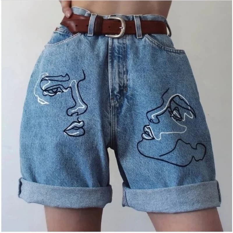 Slimming 2026 Denim Shorts for Women Casual Cute Rolled Jeans High Waist Short Length