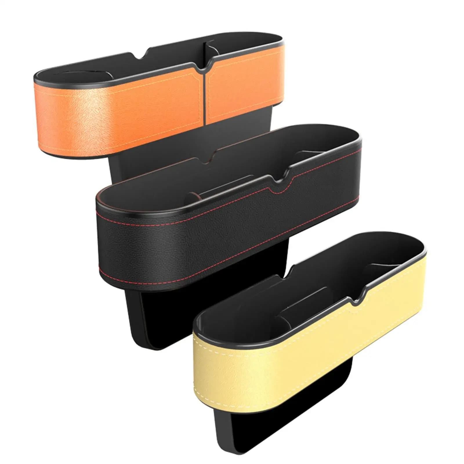 Organizer per Sedile con Portabicchieri, Fori per Ricarica, Tasche Portaoggetti, Portaocchiali, Portapenne, Portabevande, Portacellulari, Aggiunge Spazio di Archiviazione