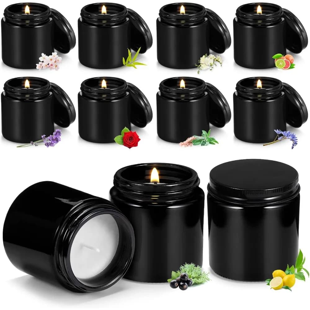 50 pezzi mini candele in barattolo di vetro candele piccole profumate da 3,5 once sfuse 10 fragranze candele per aromaterapia in rilievo regali