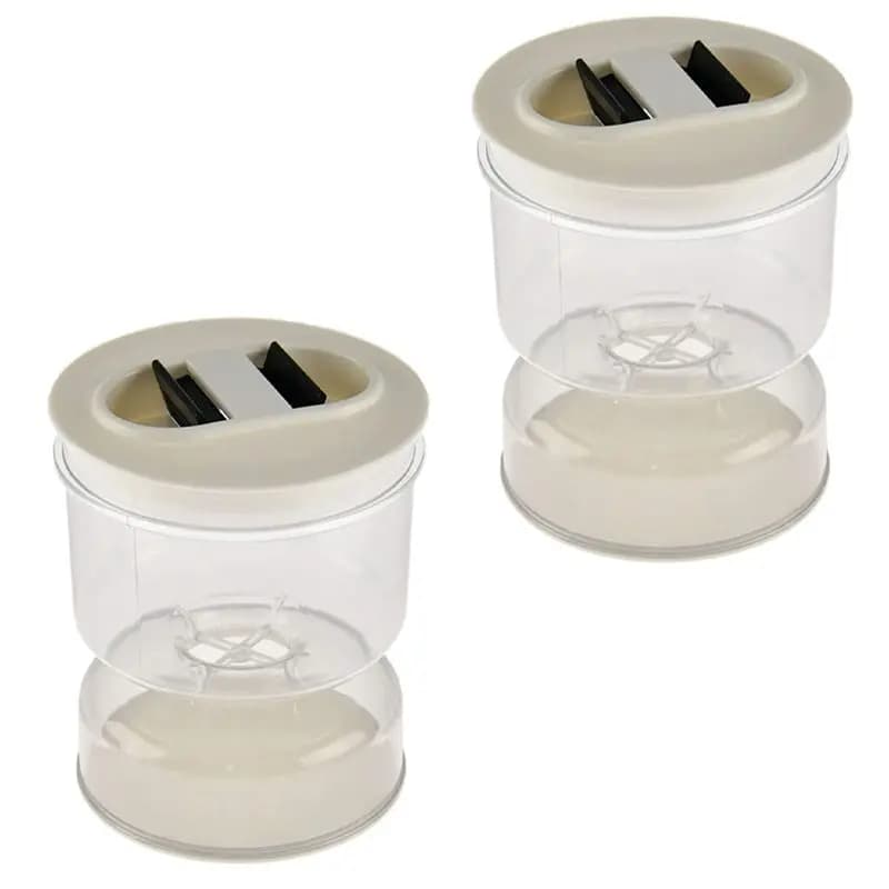 BAAJ-2X Pickles Jar Dry And Wet Dispenser Pickles And Olives Hourglass Jar Container For Home Kitchen Separator Organizer