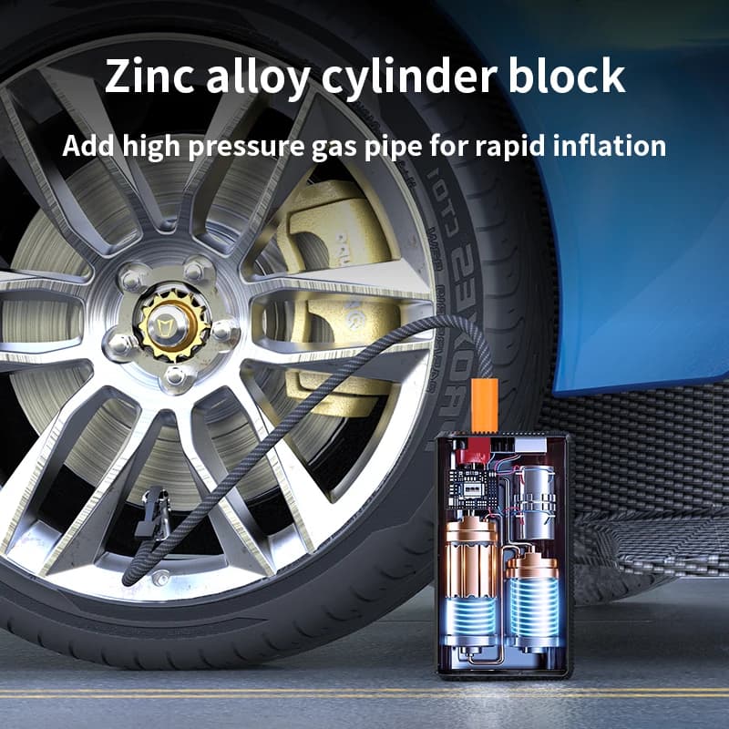 Avviatore di emergenza per auto multiuso Accumulatori e caricabatterie di riserva 6000mAh Illuminazione di emergenza 12V Batteria di salvataggio per auto Booster Pompa d'aria per pneumatici per auto