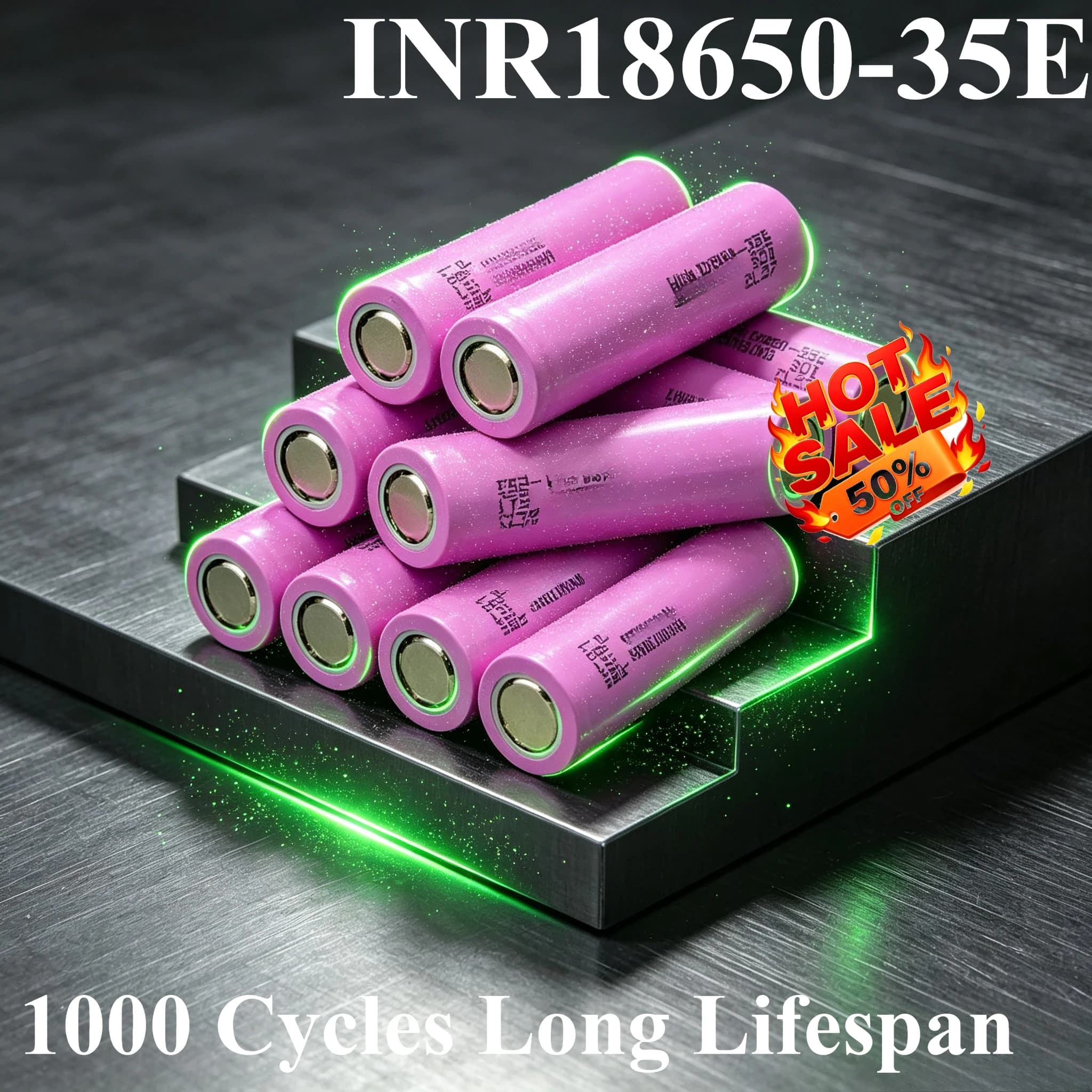 3.7V INR18650-35E 3500mAh Flat Low Self-Discharge Rechargeable Cell EVE Top 3.7V DIY Energy Storage Power Bank Accessory