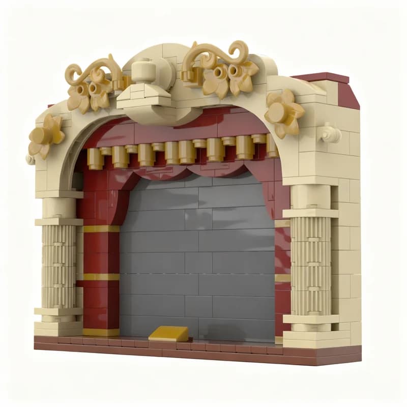 266pcs MOC Creator Large Proscenium Arch SIMPLIFIED Model Building Blocks Christmas Gifts Toy Assemble Creative Display Craft