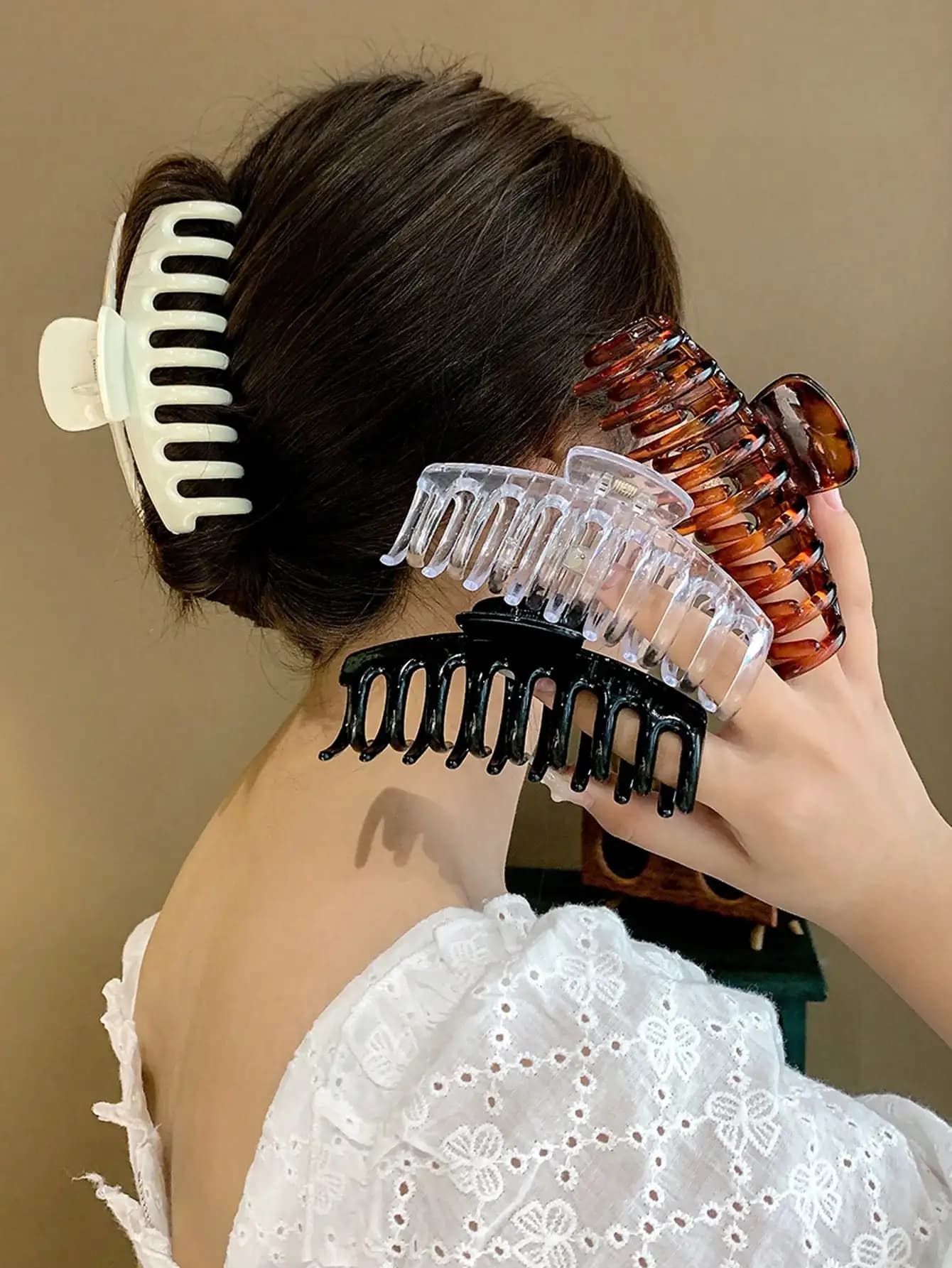 3 pezzi/1 pezzo Fermagli per capelli da donna con pois, 3,94 pollici/10 cm, Nero/Bianco/Rosso, Fermagli per capelli in plastica leggera, Adatti per uso quotidiano, casual, feste, pendolarismo, spiaggia, acconciature con coda di cavallo, chignon, trucco, accessorio per outfit, fermaglio per capelli a fiocco, accessori per capelli alla moda, outfit estivi