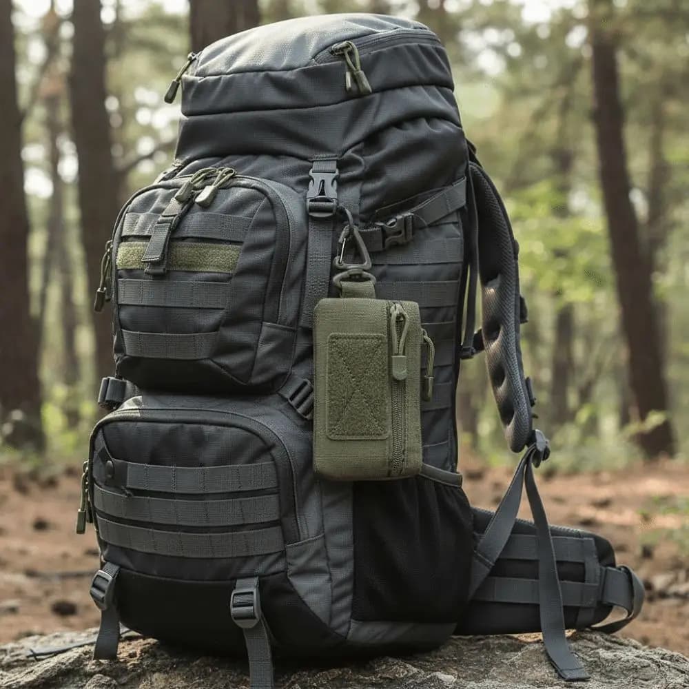 Small Bag Outdoor Camping Wallet Waist Hanging Card Holder Zipper Waist Pouch Oxford Cloth Organizer Storage Men Coin Purse