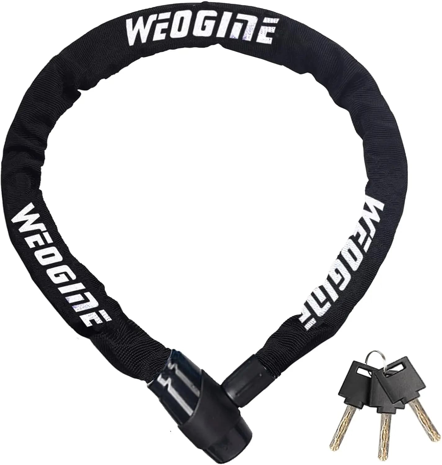 Lucchetto a Catena Antifurto per Bicicletta, Resistente, 84 cm, con 3 Chiavi, Impermeabile per Bici, Scooter, Moto, Porte, Cancelli, Recinzioni