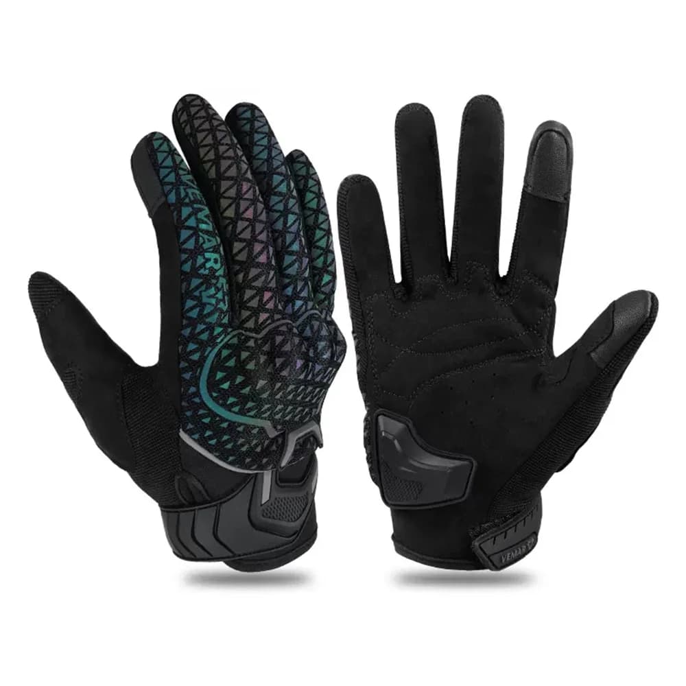 Guanti da moto per uomo e donna Guanti da moto touchscreen per BMX ATV MTB Equitazione Ciclismo Riflessione colorata