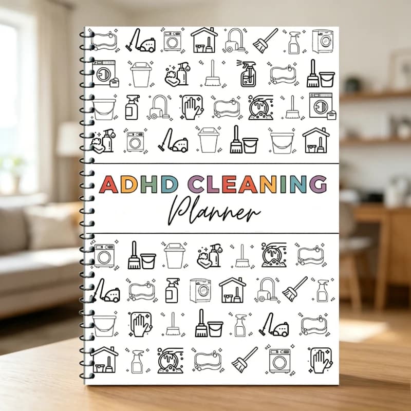 1PC Agenda per la Pulizia Domestica ADHD, Quaderno con Spirale per la Gestione della Lista di Controllo, Quaderno per la Cura delle Piante, Quaderno per Pianificazioni di Viaggio