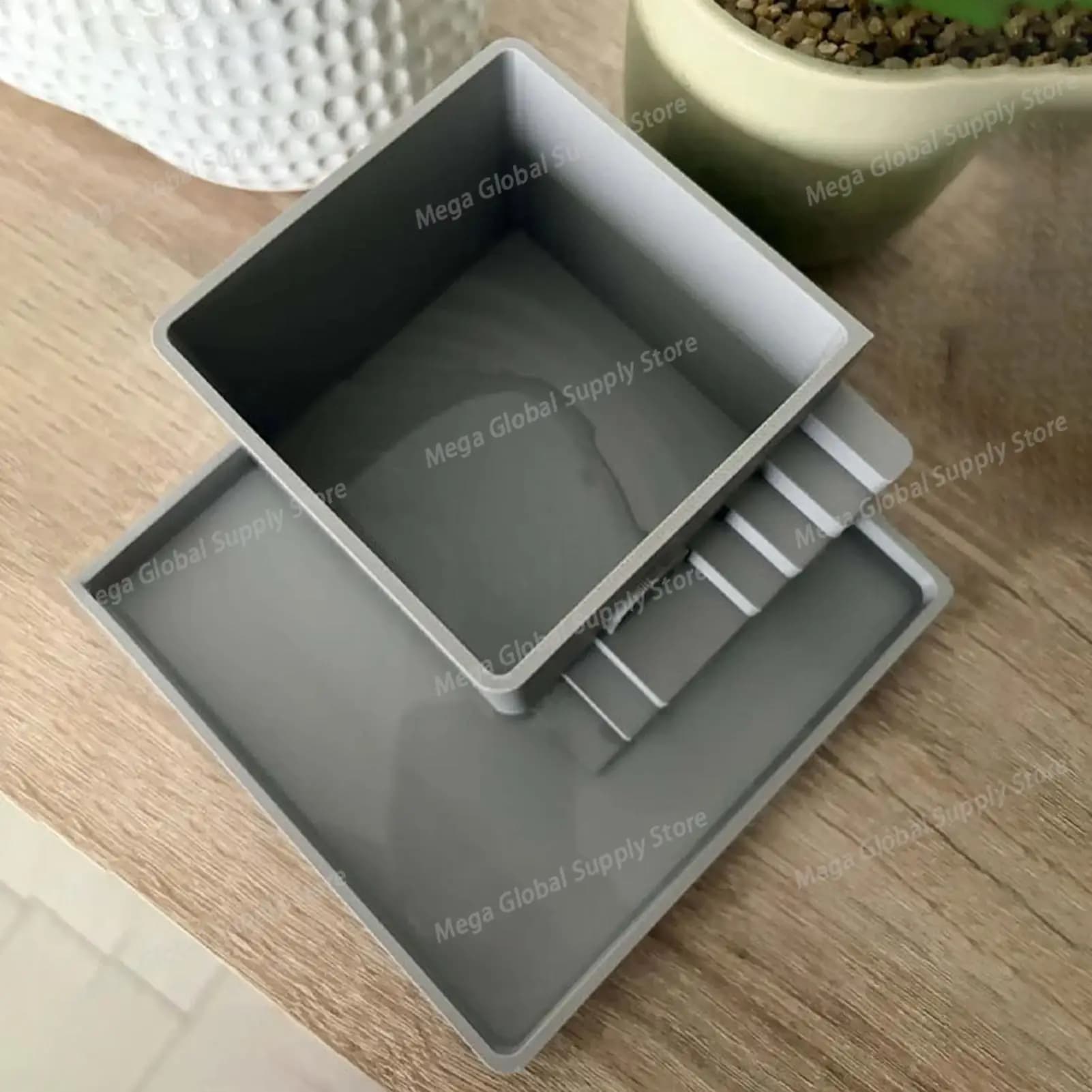 Flower Pots 2 in 1 Modern 3D Printed Planter Indoor Plant Containers Decoration for Garden Backyard Patio Home Kitchen Living