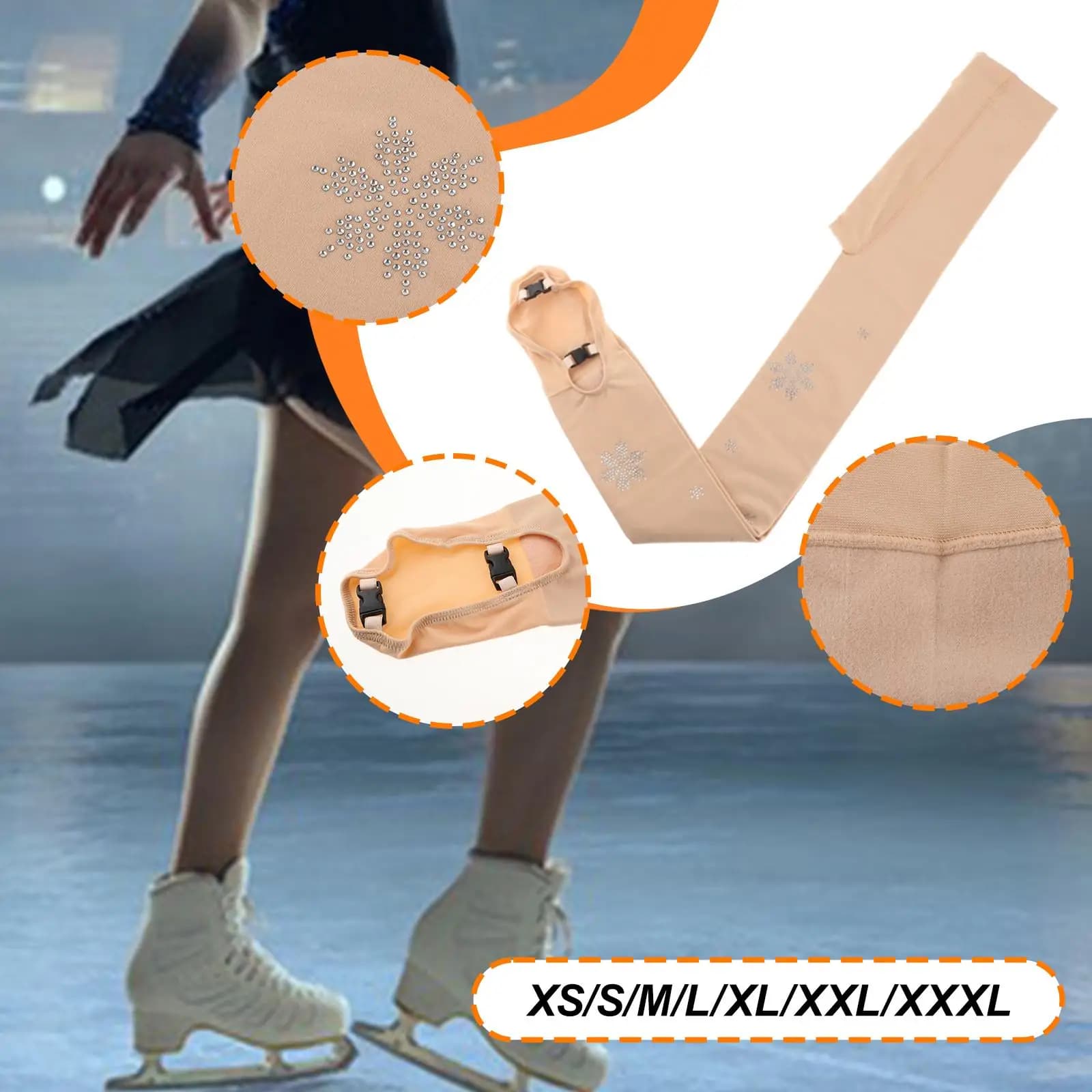 Figure skating pantyhose Leggings soft and comfortable and warm ice skate tights over racing shows boots Girls Women