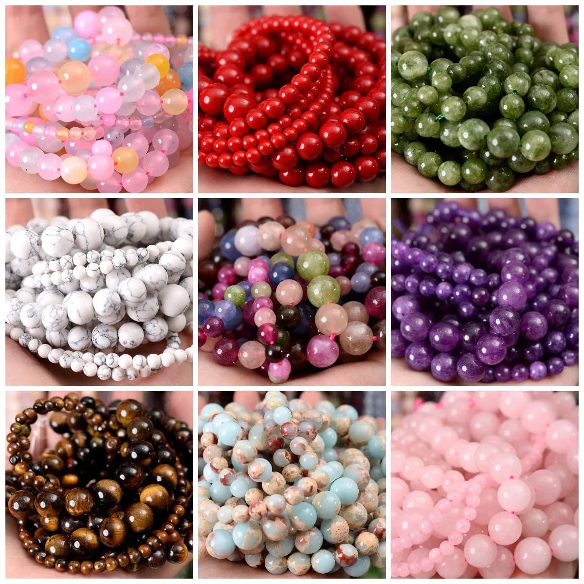 Natural Stone Beads Lavish Diaspro Eye Tiger Eye Quartz Agate Round Beads For Jewelry Creation Accessories for DIY Bracelets 4-12 MM