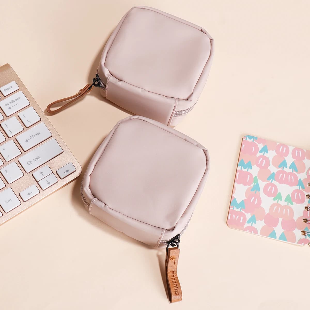 Borsa delicata per gioielli e cosmetici, scatola portaoggetti portatile per orecchini e rossetti, organizer da viaggio multifunzionale per ragazze