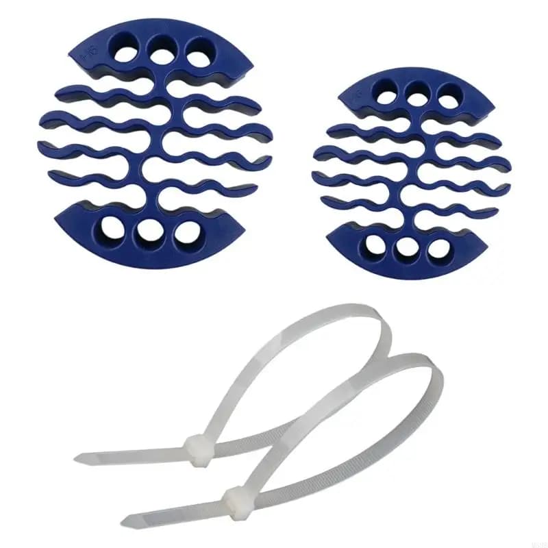 2 pcs pacchetto per cavi con reti con elementi fissaggio Compact Networks Organizzazione organizzazione del cavo
