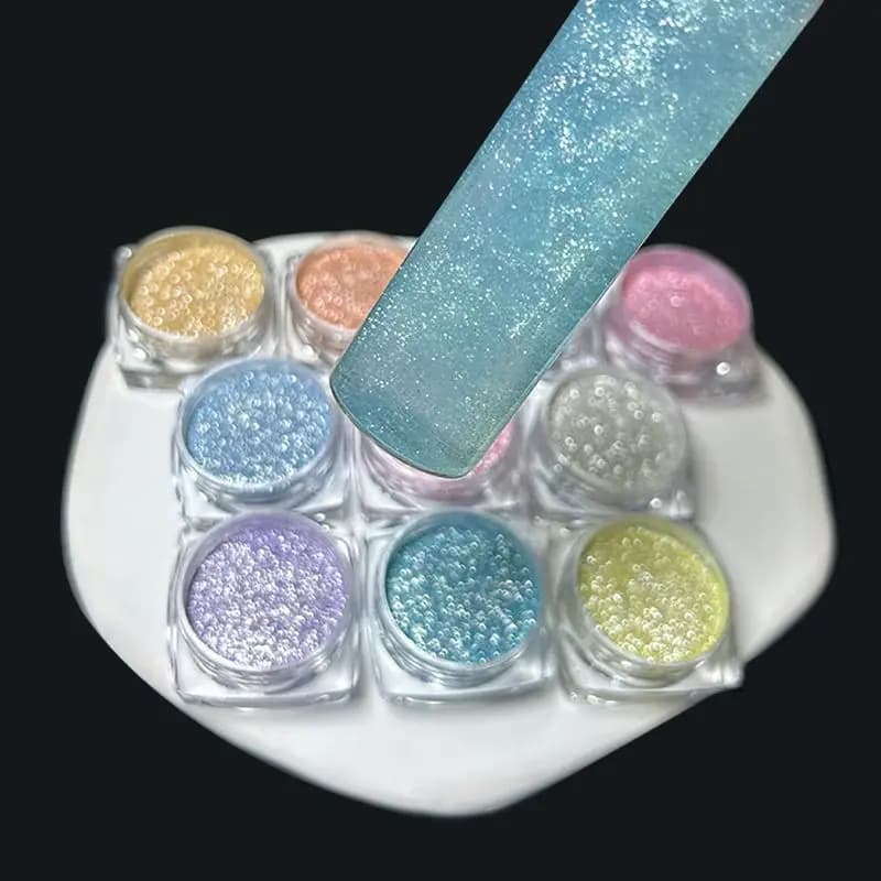 Set Completo da 10 Colori di Polvere Glitterata Mica Cloud Brocade Effetto Diamante Sirena per Resina Fai da Te, Nail Art, Ombretto e Artigianato (1 Barattolo/10g)