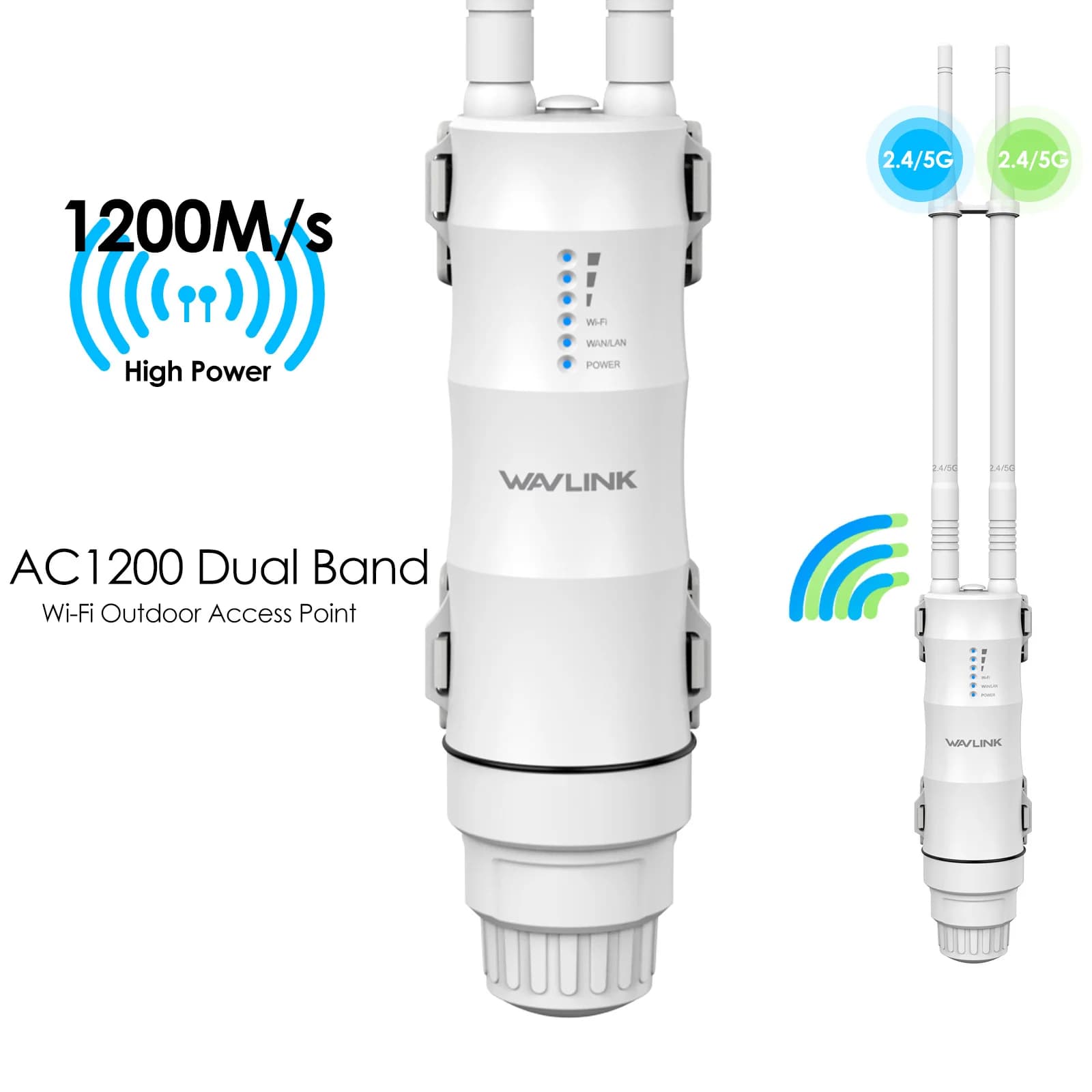 AC1200 Outdoor Wireless WiFi Repeater AP/WiFi Router Dual Dand 2.4G+5Ghz Long Range Extender POE