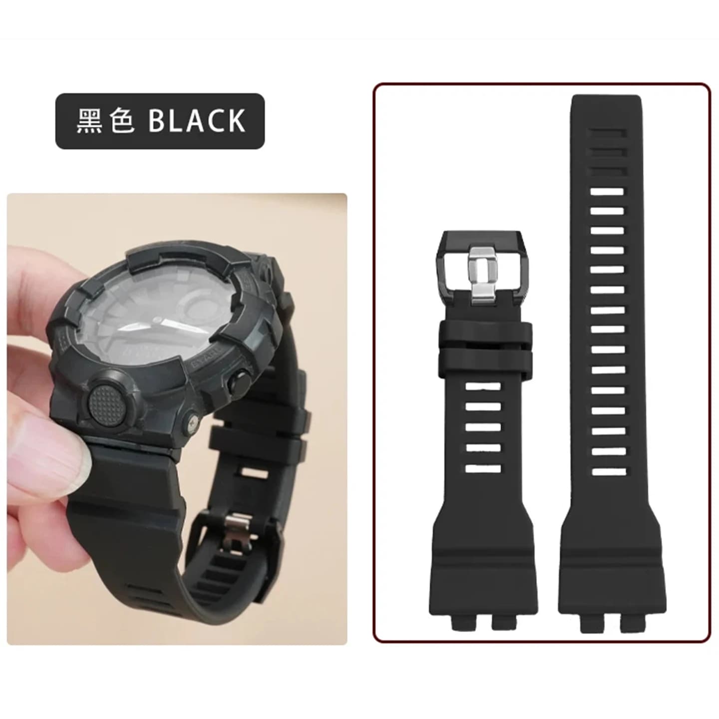 Accessori per cinturini per Casio G-Shock GBA-800/GBD-800/GMA-B800/GB Serie 800 Resistente all'acqua GBA-800 per esterni Resina antiurto