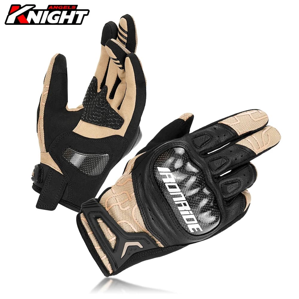 Motorcycle Gloves Touch Screen Full Finger Moto Motocross Gloves Protective Anti-fall Carbon Fibre Non-slip Riding Gloves*