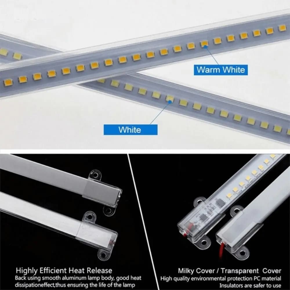 New 30/40cm LED Rigid Light Strip 72 LEDs Energy Saving LED Clip-on Light Strips High Brightness LED Strips