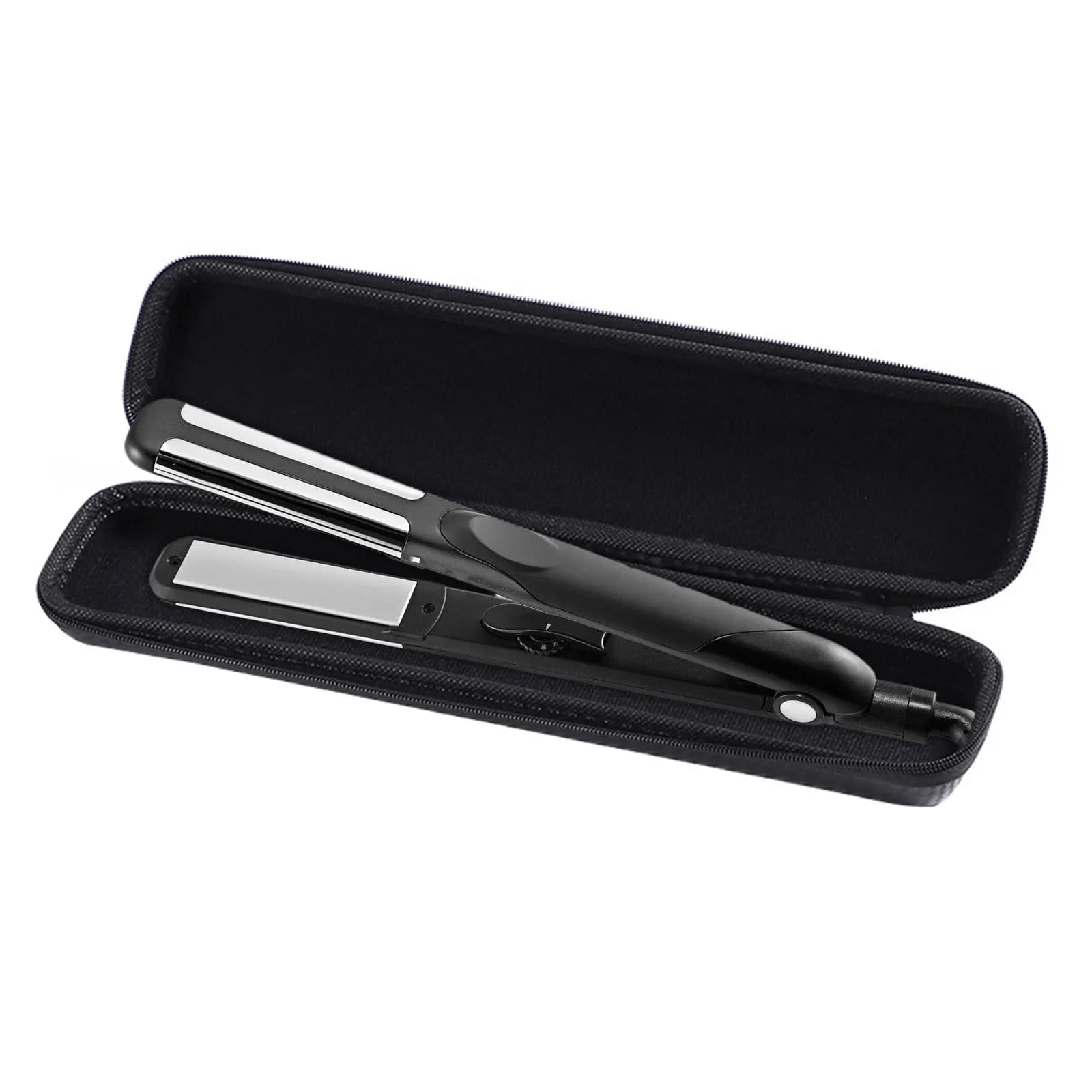 1 Pezzo Custodia da Viaggio Portatile in EVA con Cerniera per Piastra per Capelli, Ferro Arricciacapelli e Bacchetta Arricciacapelli, Organizer per Conservazione