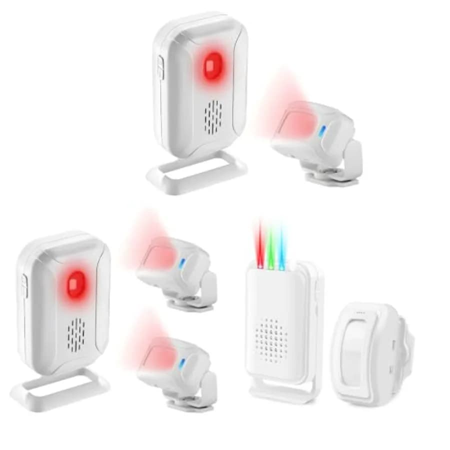 Campanello con Sensore di Movimento per Negozi e Attività Commerciali, Allarme per Porta con Sensore di Movimento, Campanello di Benvenuto per Anziani